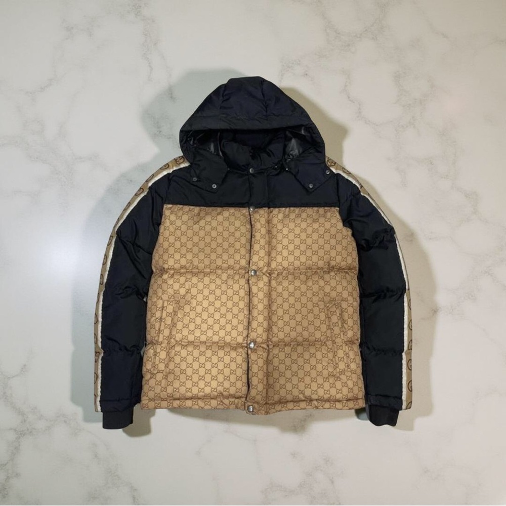 Gucci Black and Tan Puffer Jacket